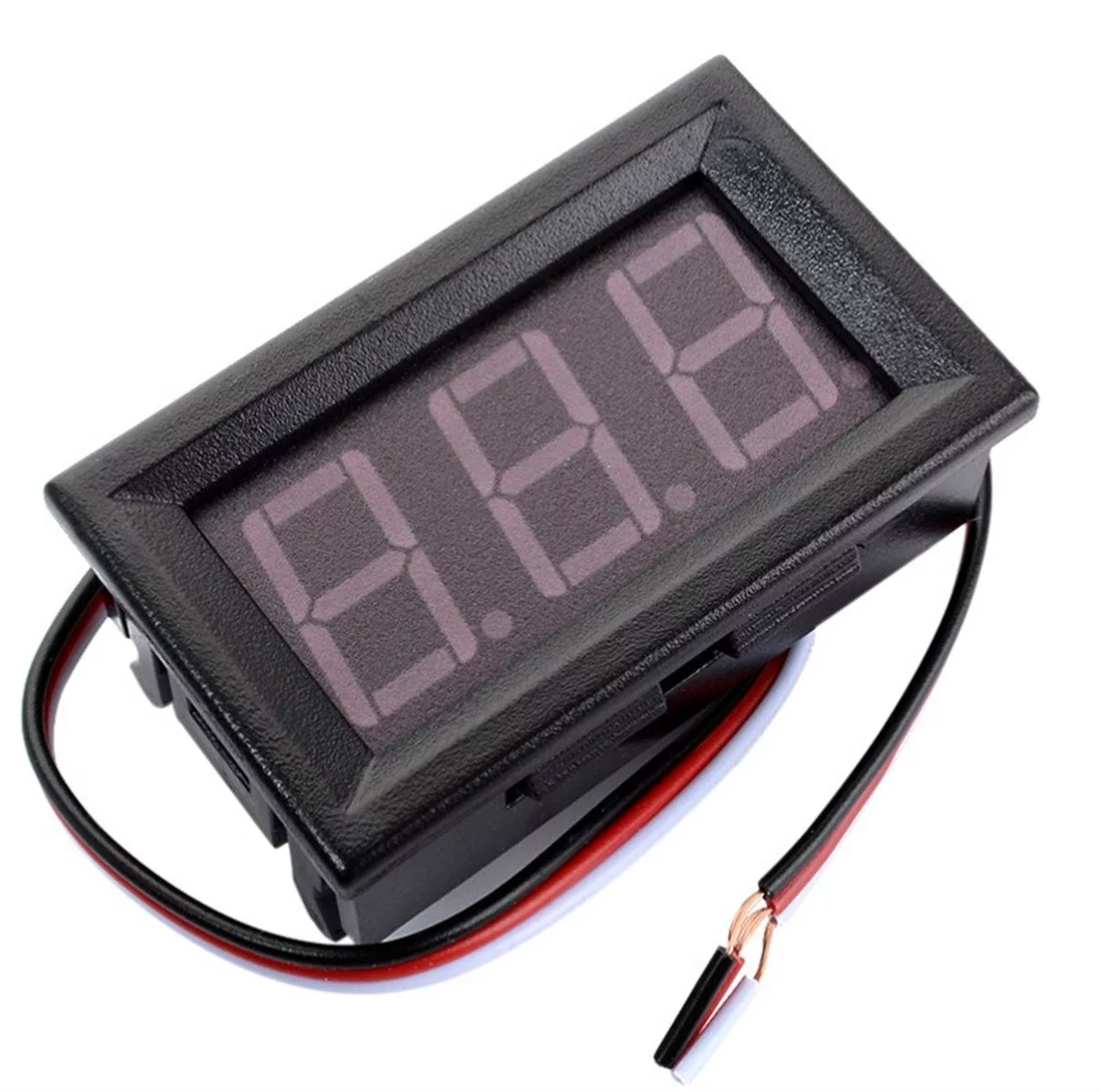 3 Kablolu Kırmızı 0.56 inç Led Dijital Panel Voltmetre DC 0-30V