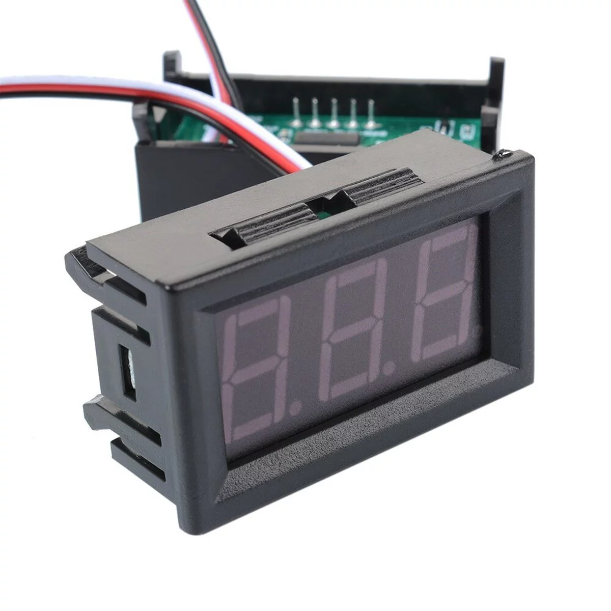 3 Kablolu Kırmızı 0.56 inç Led Dijital Panel Voltmetre DC 0-30V