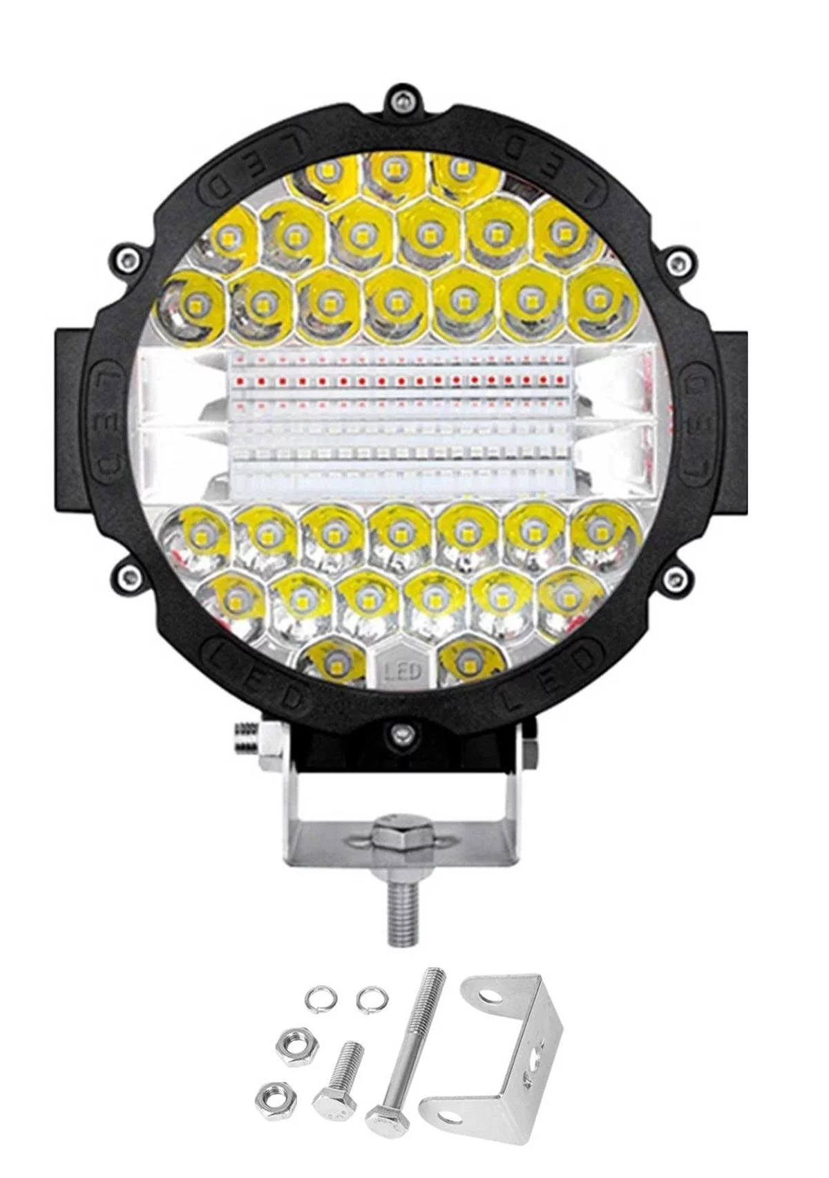 3 Modlu 3 Renk Kombo 51w Siyah Yuvarlak Off Road 12/24v Çalışma Tekne Lambası