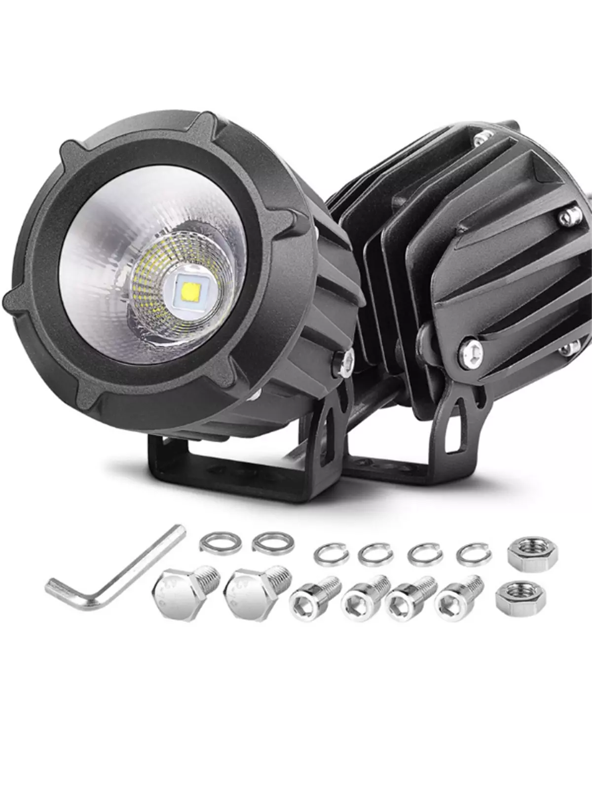 30w Yuvarlak Tek Ledli Sis Farı Off Road Çalışma Tekne Lambası