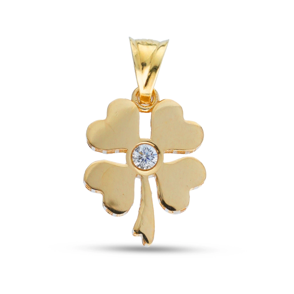 FOUR-LEAF SOLITAIRE PENDANT