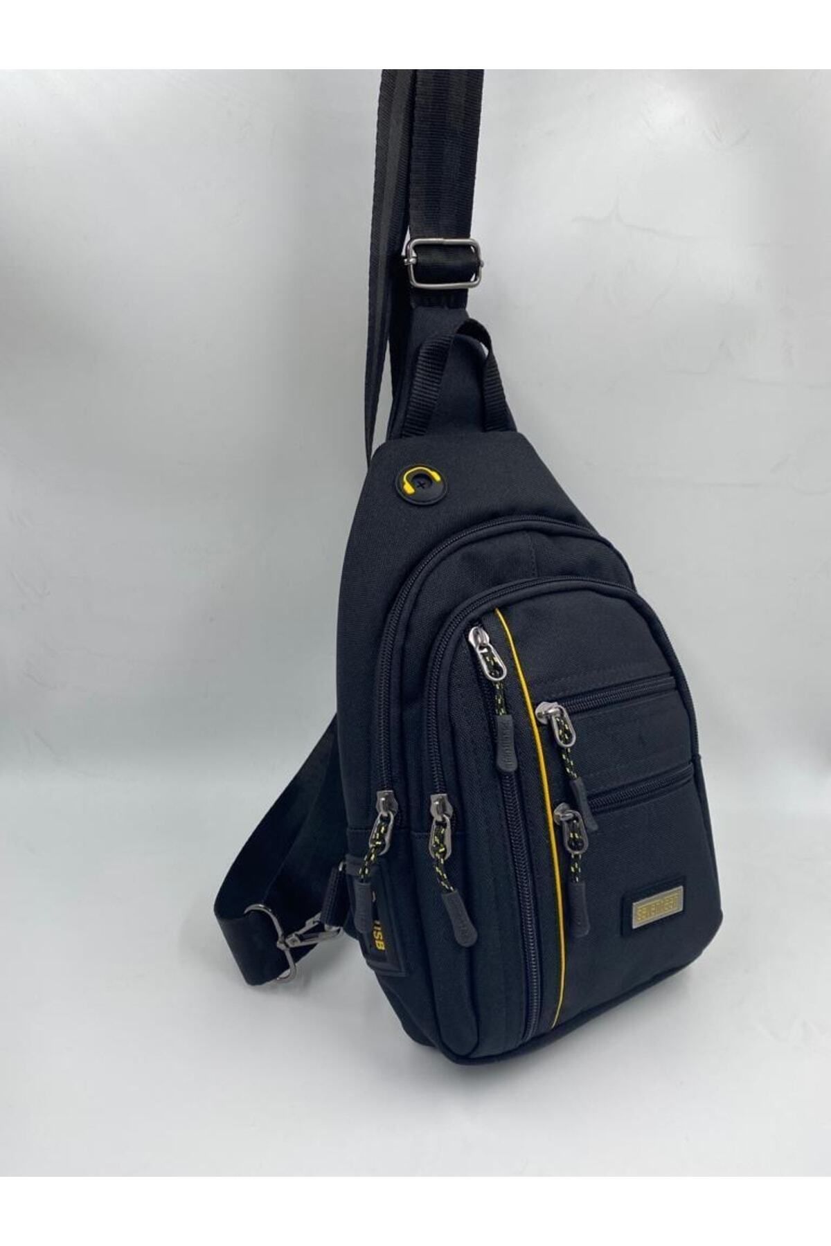 4925 Erkek Çizgili Body Bag Çapraz Çanta