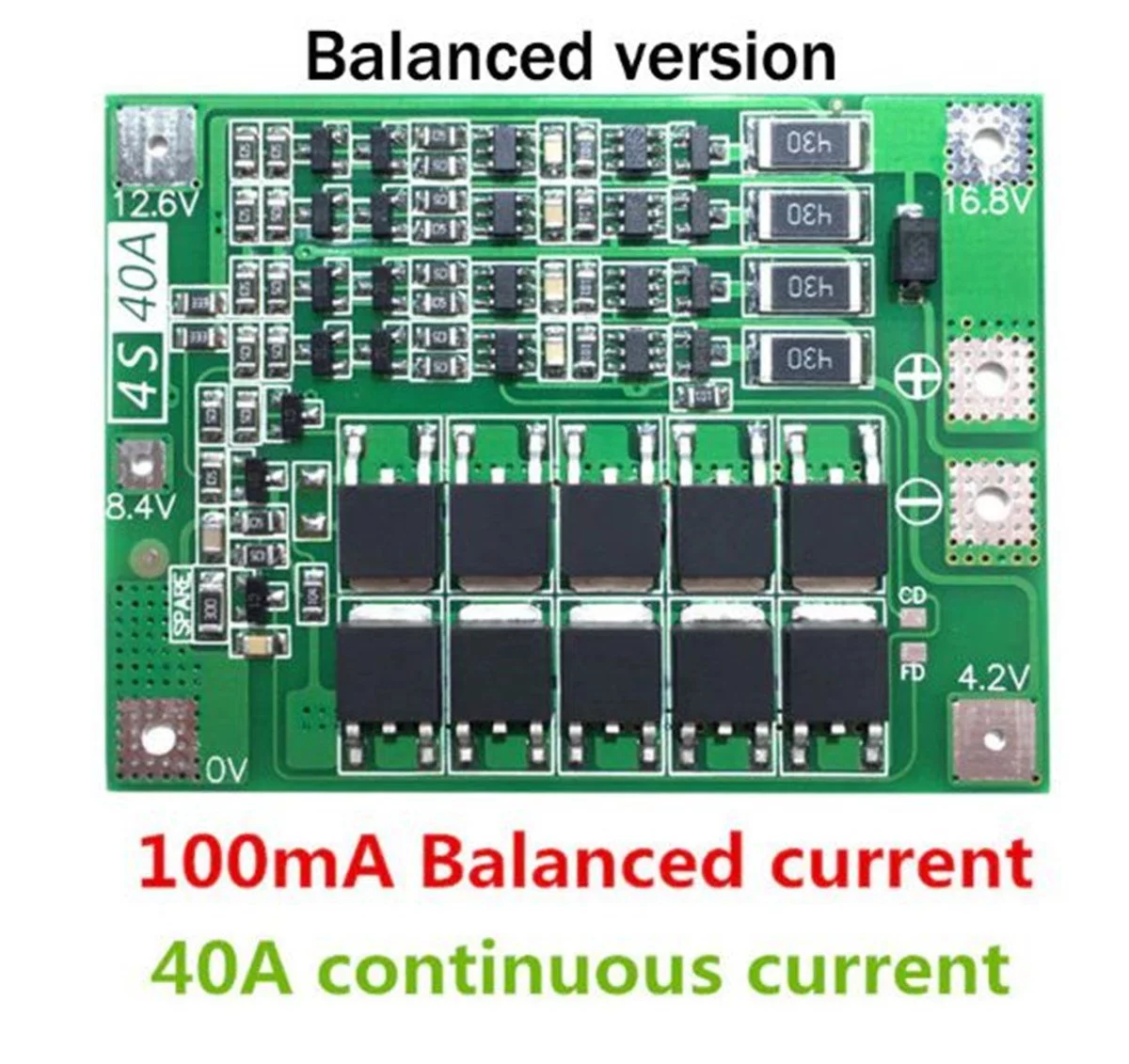 4S 40A BMS 18650 16.8V Lityum Pil Şarj Modülü Balans Versiyon