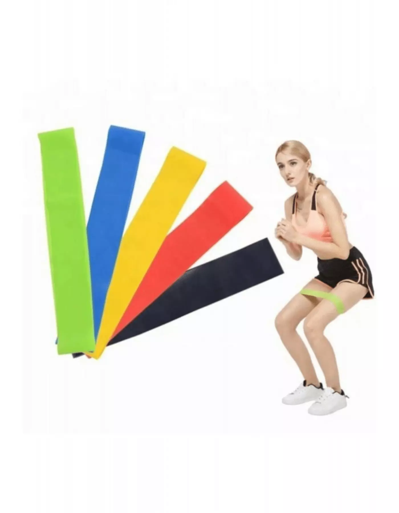 5 Adet Pilates Bandı Plates Egzersiz Direnç Lastiği Seti