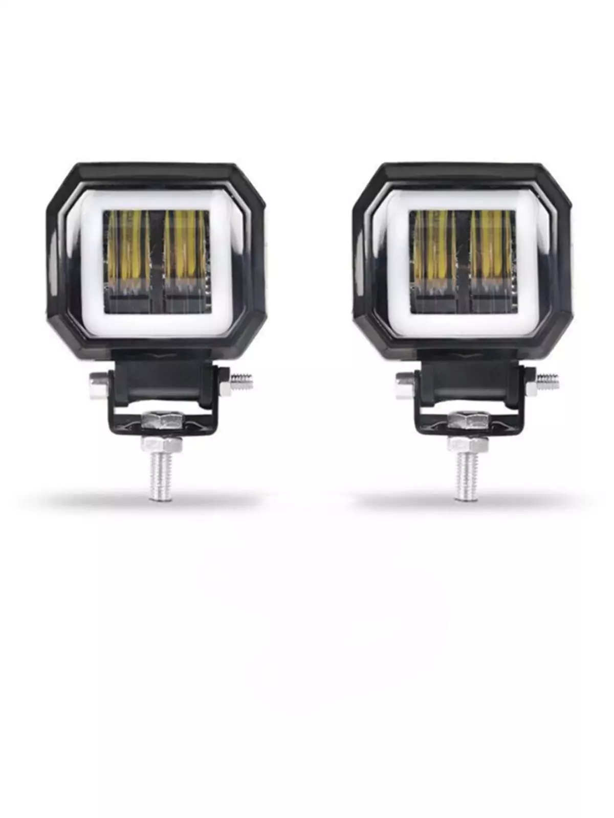 6D Dikdörtgen Off Road Spot Sis Lambası 12Cm 2 LED 20W Çalışma Işığı