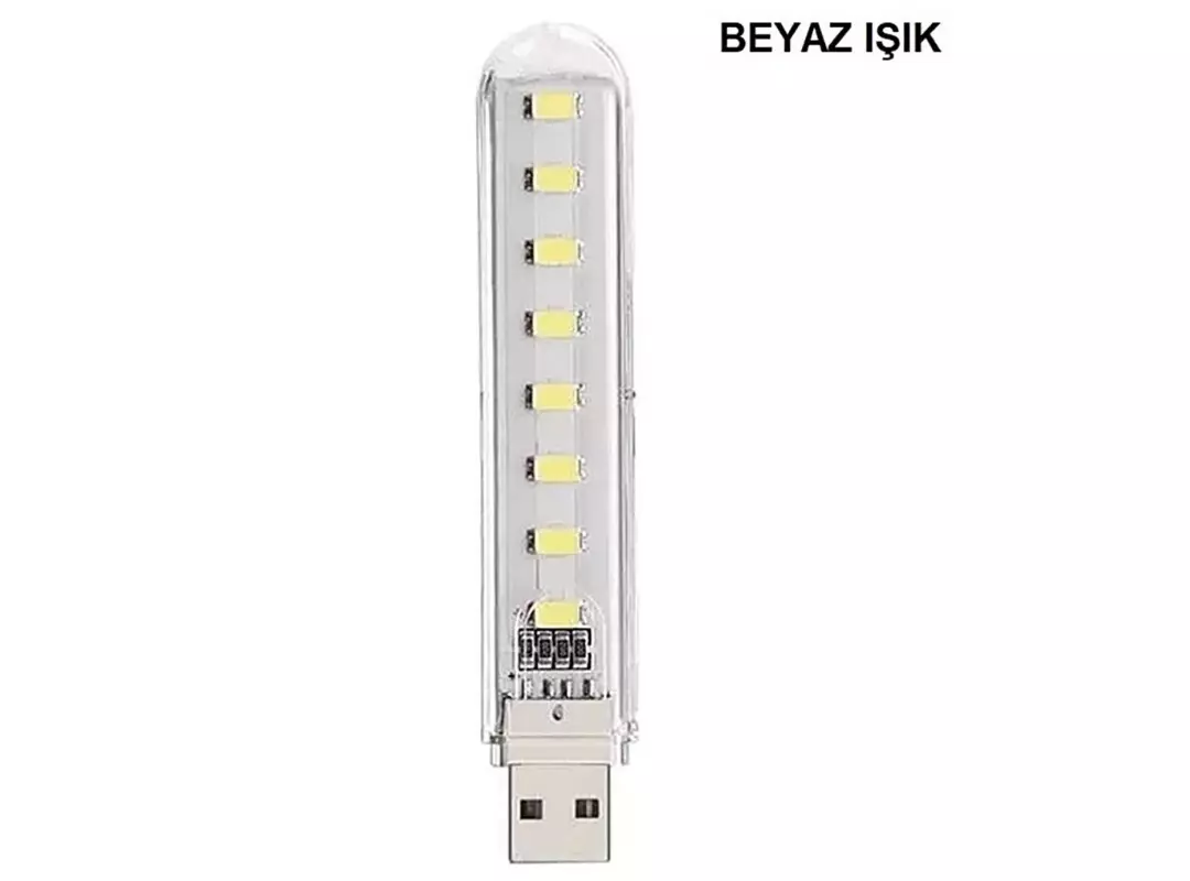 8 Led Beyaz Taşınabilir Mini Usb Led Lamba 5730 Smd Kamp Stick Led