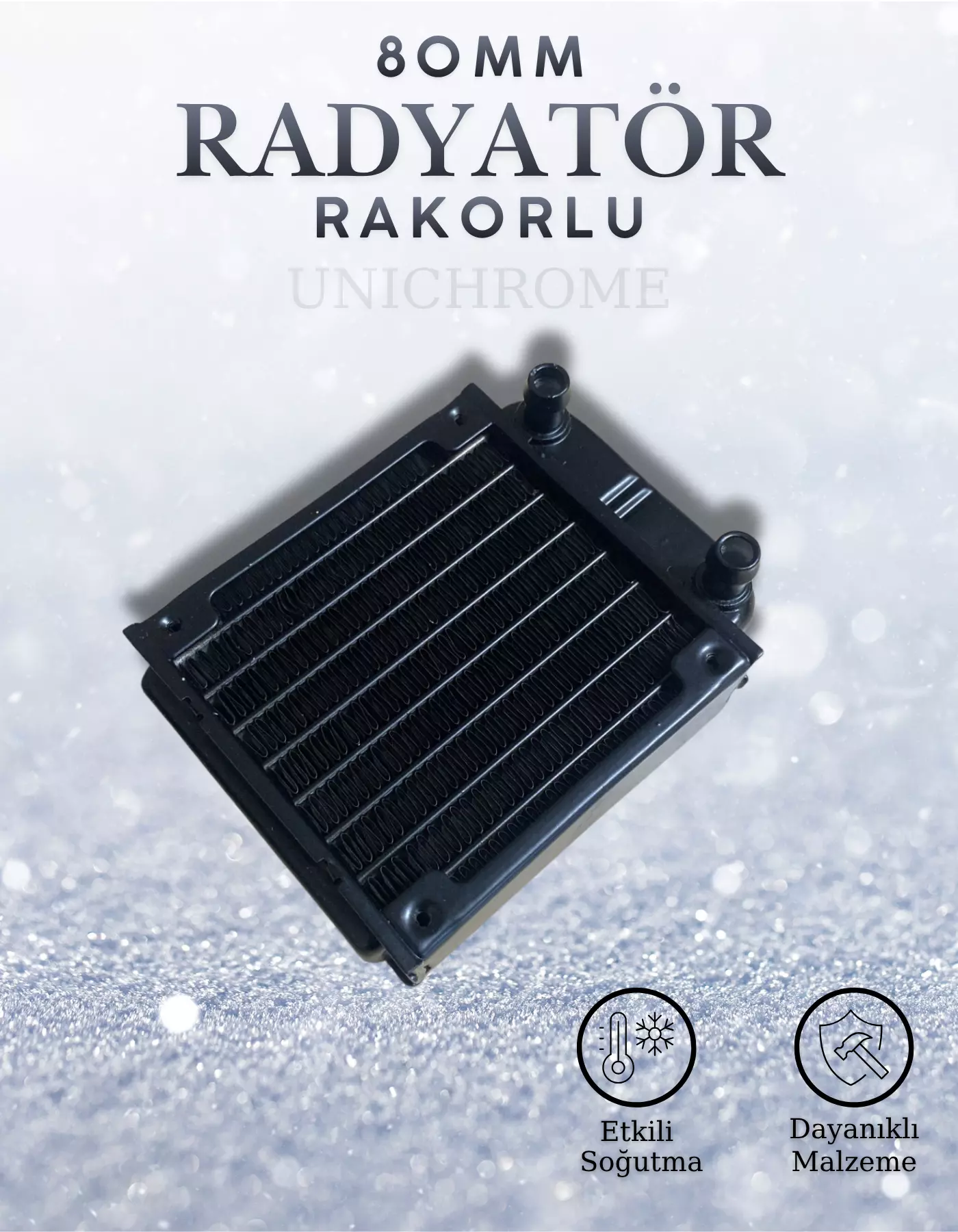 80mm Alimünyum CPU Su Soğutma Radyatörü