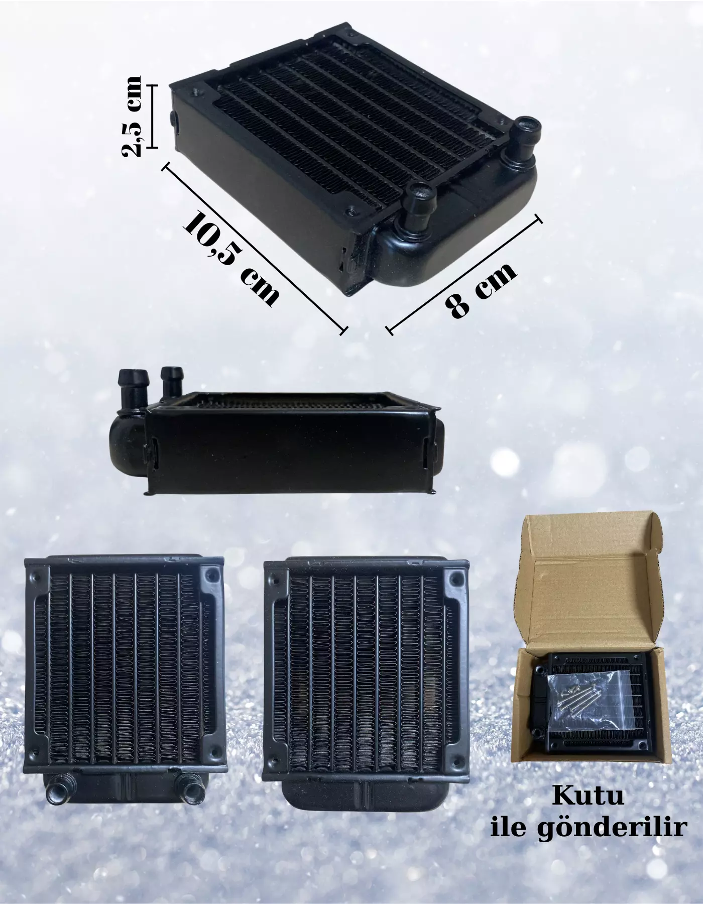 80mm Alimünyum CPU Su Soğutma Radyatörü