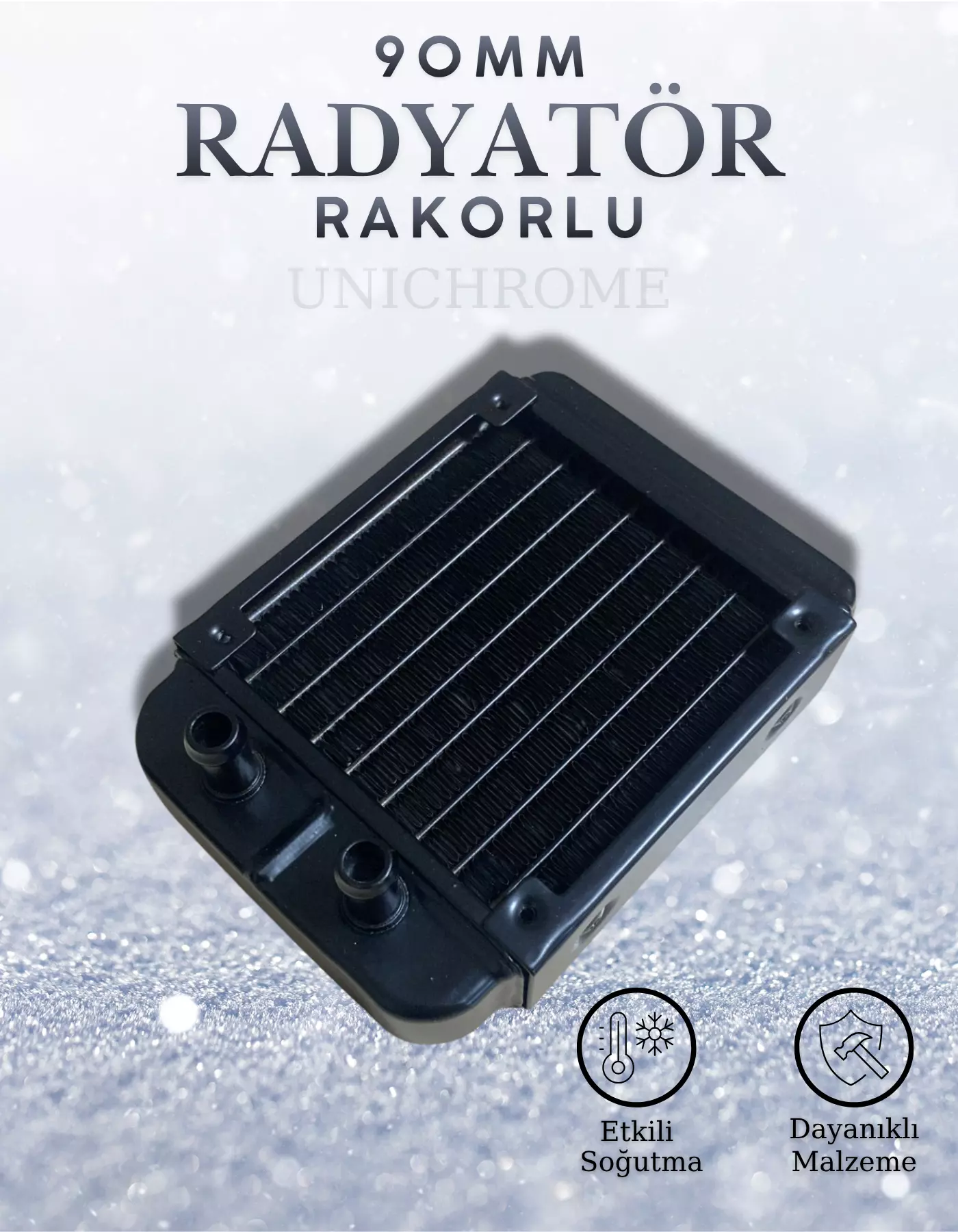 90mm Alüminyum CPU Su Soğutma Radyatörü