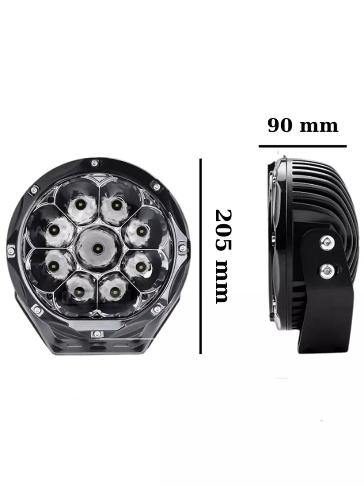 90w Yuvarlak 9 Ledli Sis Farı Off Road Çalışma Tekne Lambası