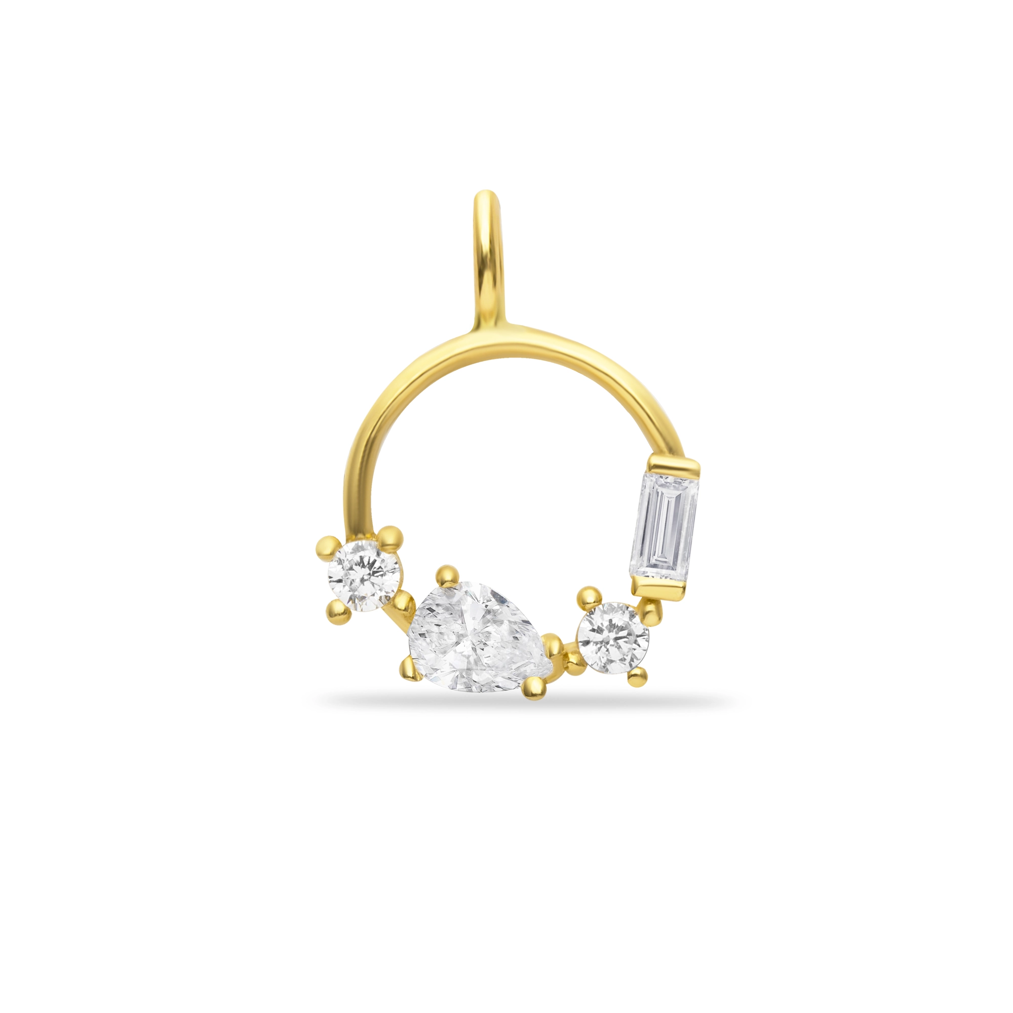 STONE-SET RING PENDANT CHARM