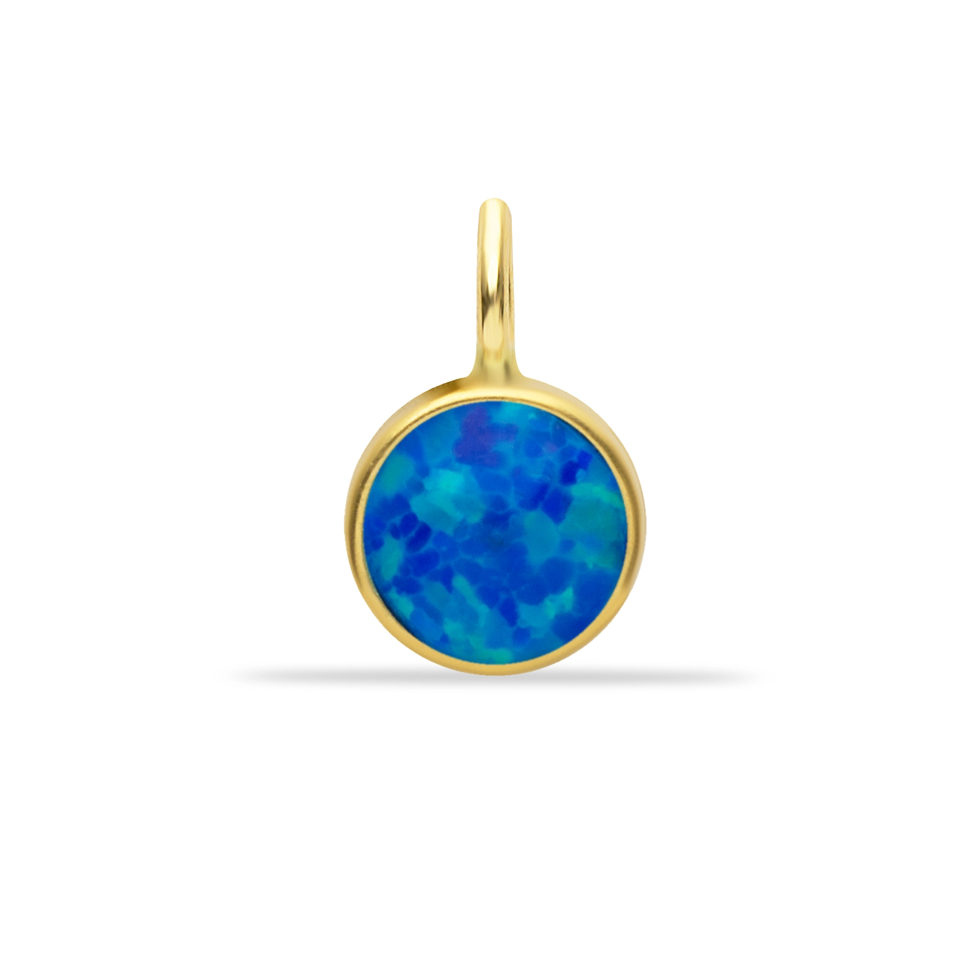 BLUE ENAMELED PENDANT CHARM