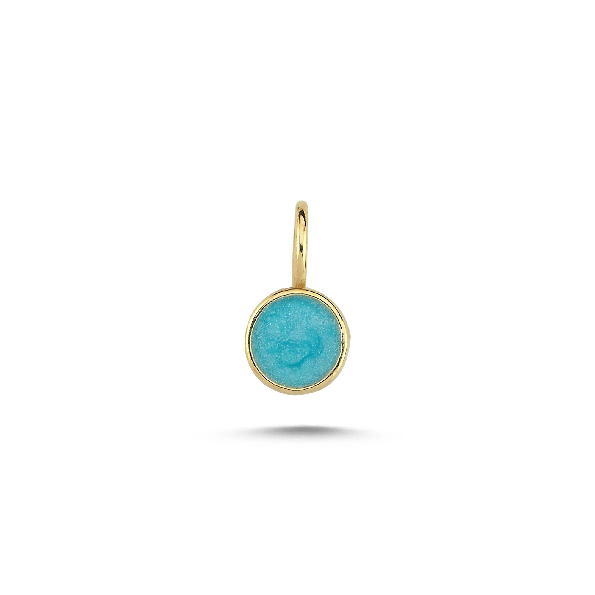 BLUE ENAMELED PENDANT CHARM