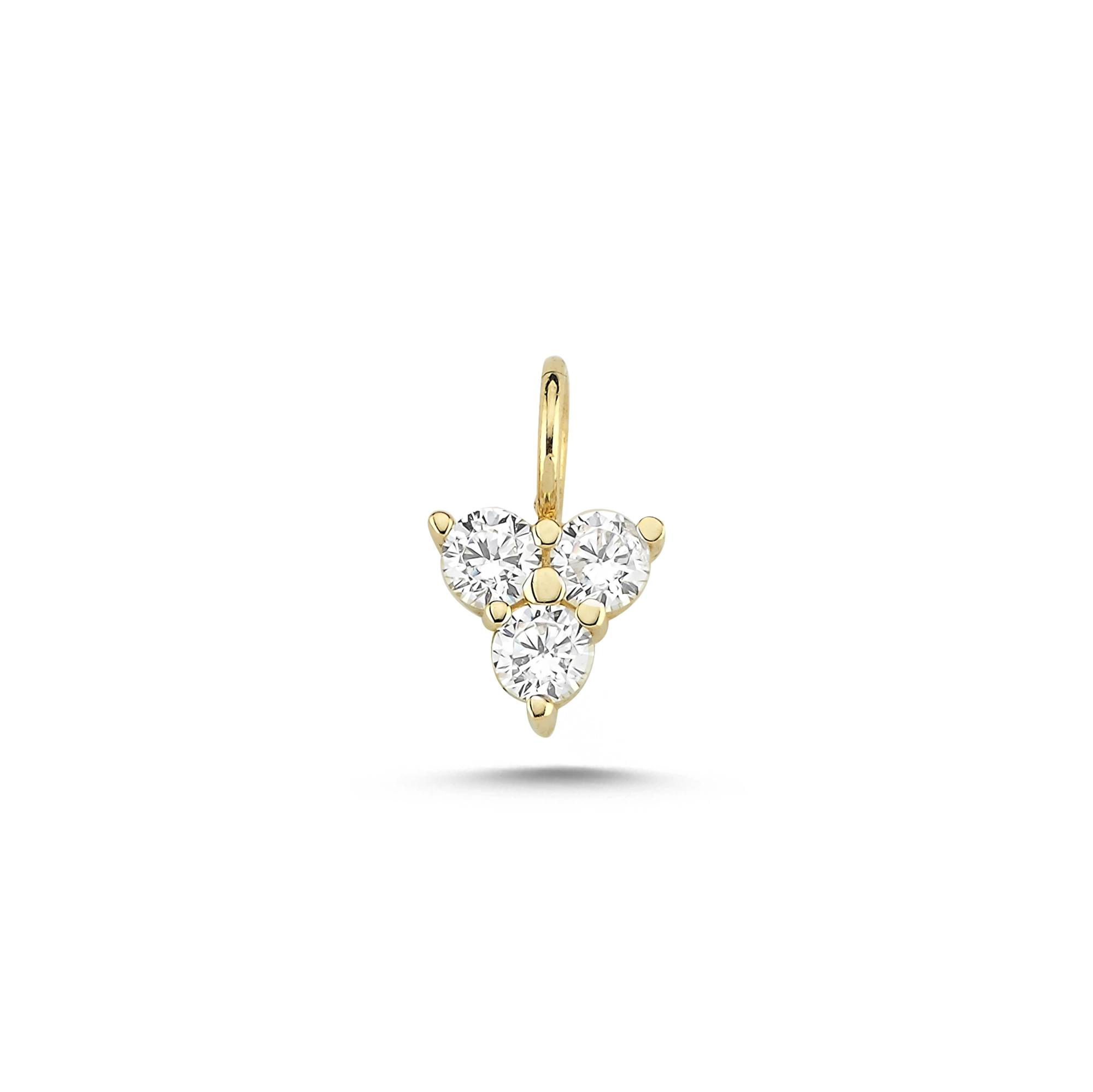 STONE-STONE TRIANGLE PENDANT CHARM