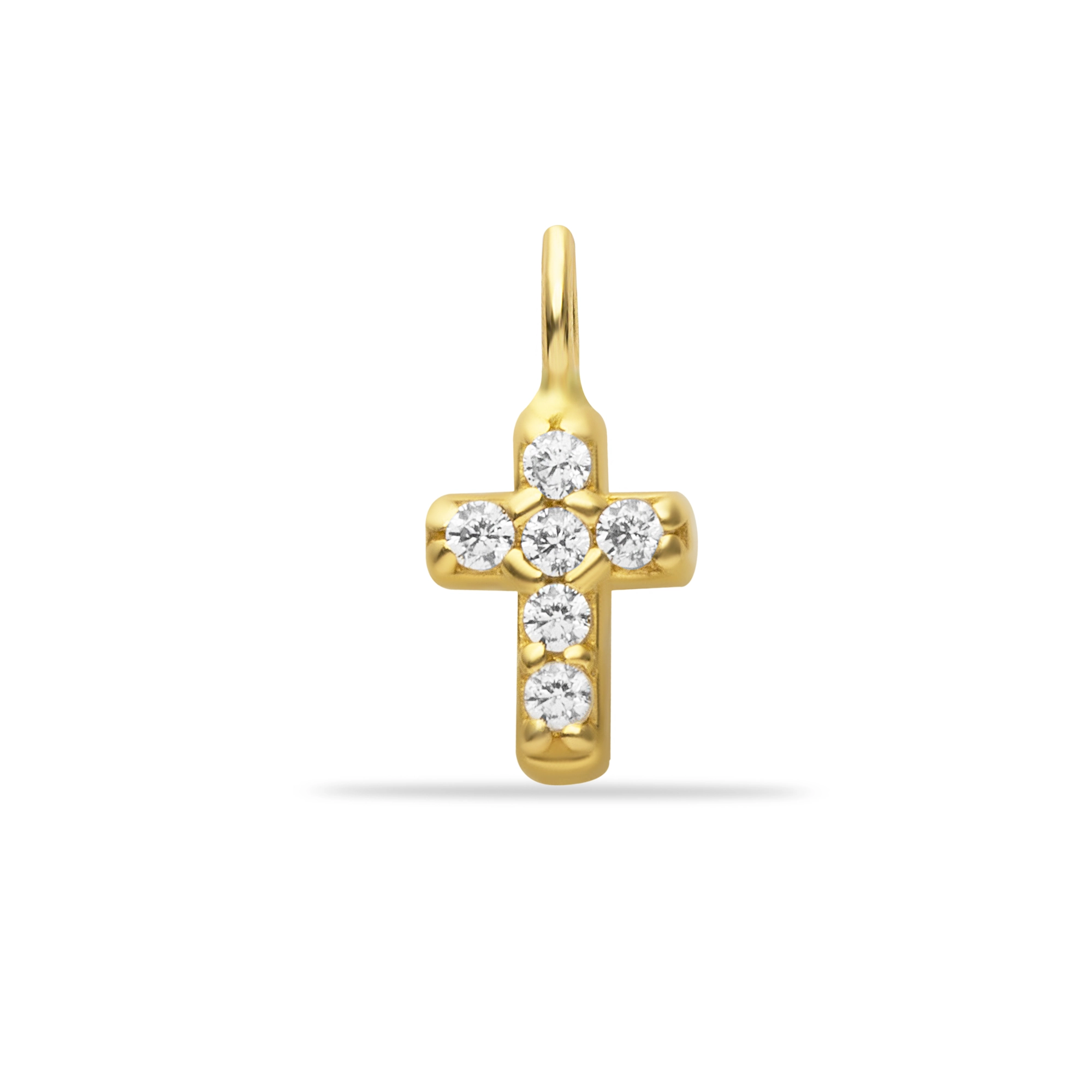 STONE-STONE CROSS PENDANT CHARM
