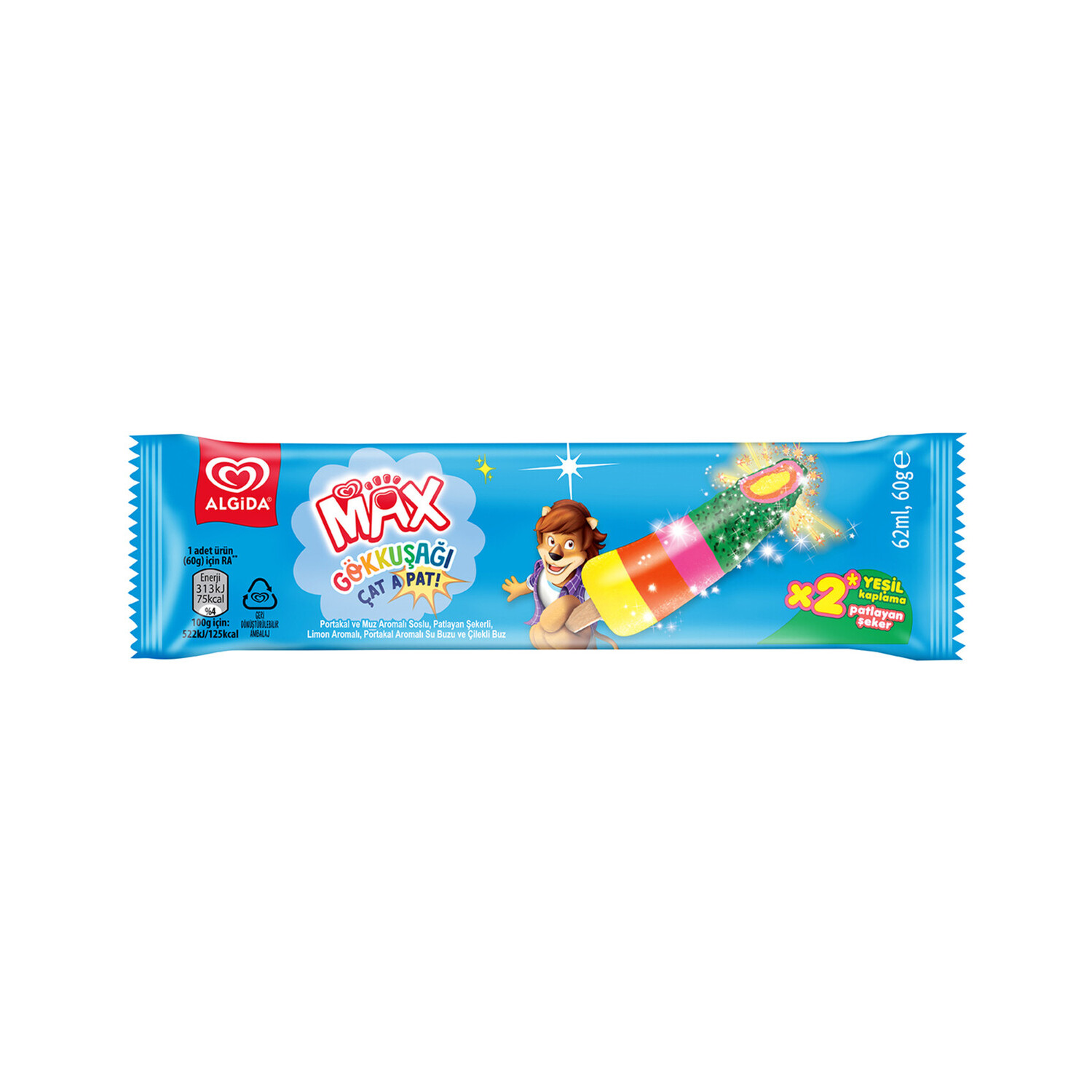Algida Max Gökkuşağı Çatapat 62 Ml