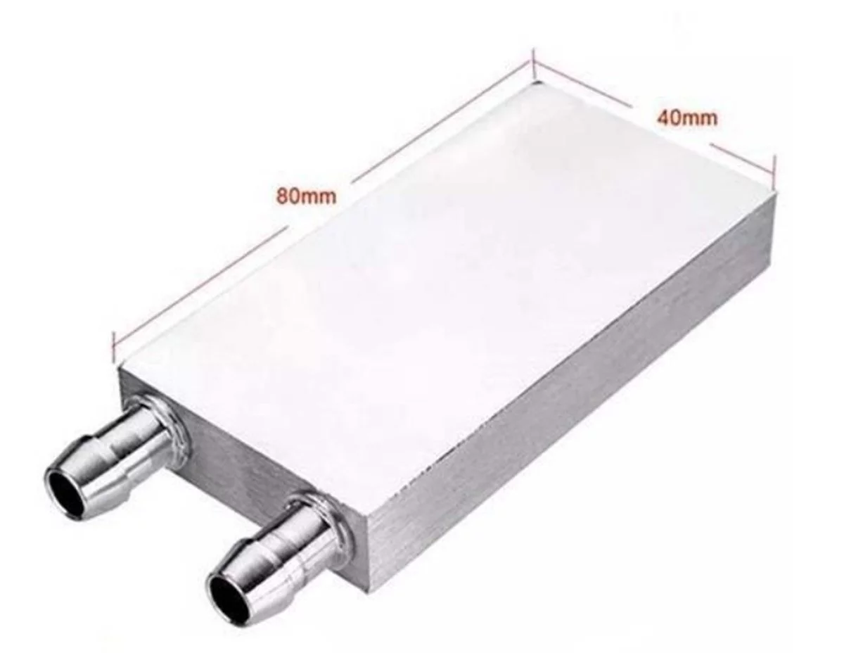 Alüminyum Su Sıvı Isıtma CPU Soğutma Bloğu 40x80mm 4x8cm