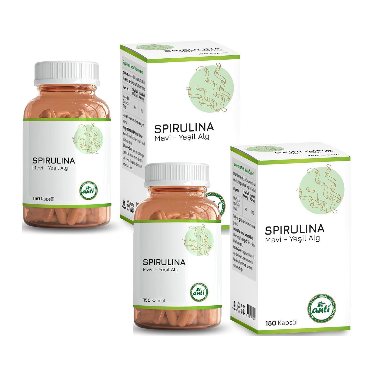 Anti Spirulina Kapsül 150 Kapsül x 2 Adet
