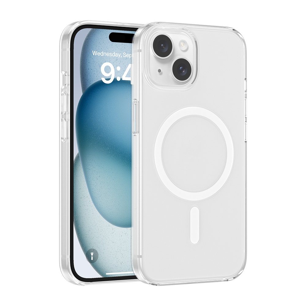 Apple iPhone 13 / 14 Kılıf IC Çipli  Wireless Şarj Özellikli Şeffaf Orjin Lüx Kapak