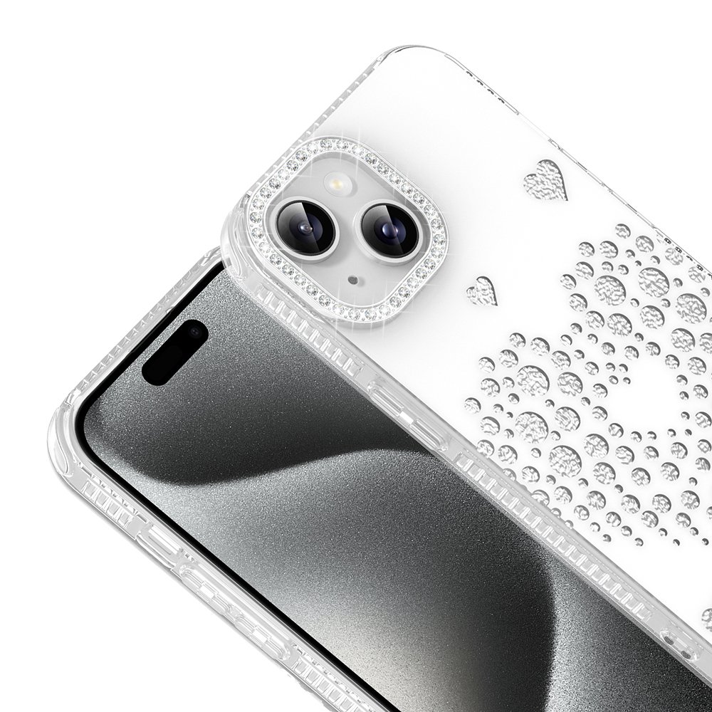 Apple iPhone 13 Kılıf Damla Taşlı Zore Rivas Sert PC Kapak