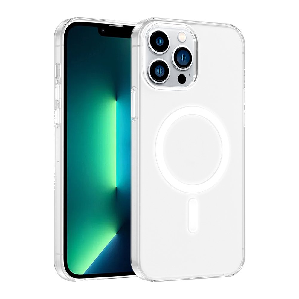 Apple iPhone 13 Pro Max Kılıf IC Çipli  Wireless Şarj Özellikli Şeffaf Orjin Lüx Kapak