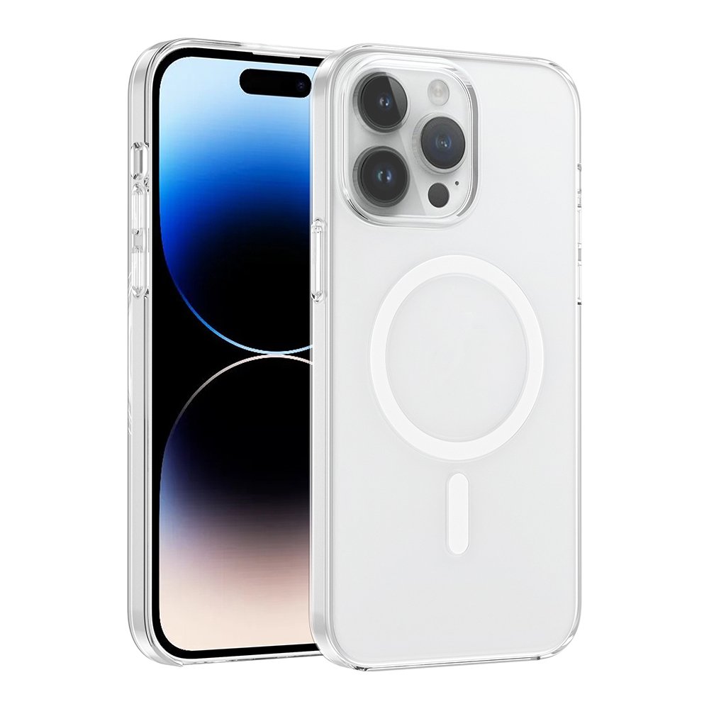 Apple iPhone 14 Pro Max Kılıf IC Çipli  Wireless Şarj Özellikli Şeffaf Orjin Lüx Kapak