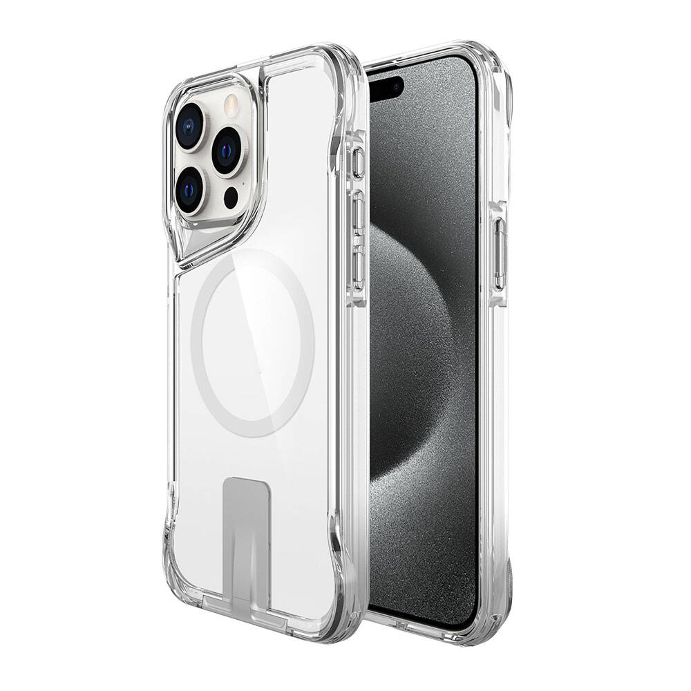 Apple iPhone 15 Pro Max Kılıf M-safe Şarj Özellikli Zore T-Max Standlı Kapak