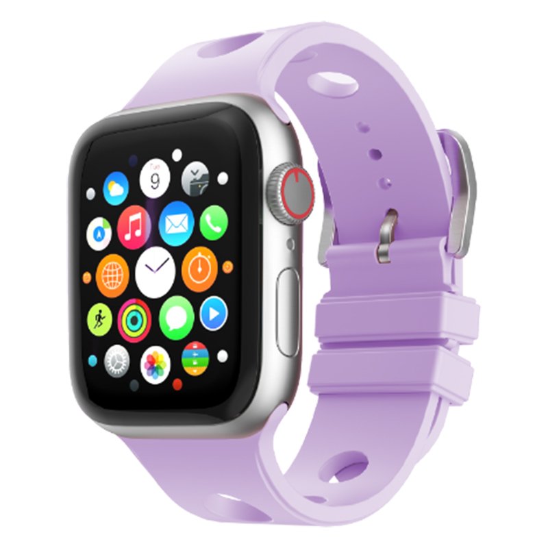 Apple Watch 10 46mm Uyumlu Kordon Delikli Tasarım Silikon