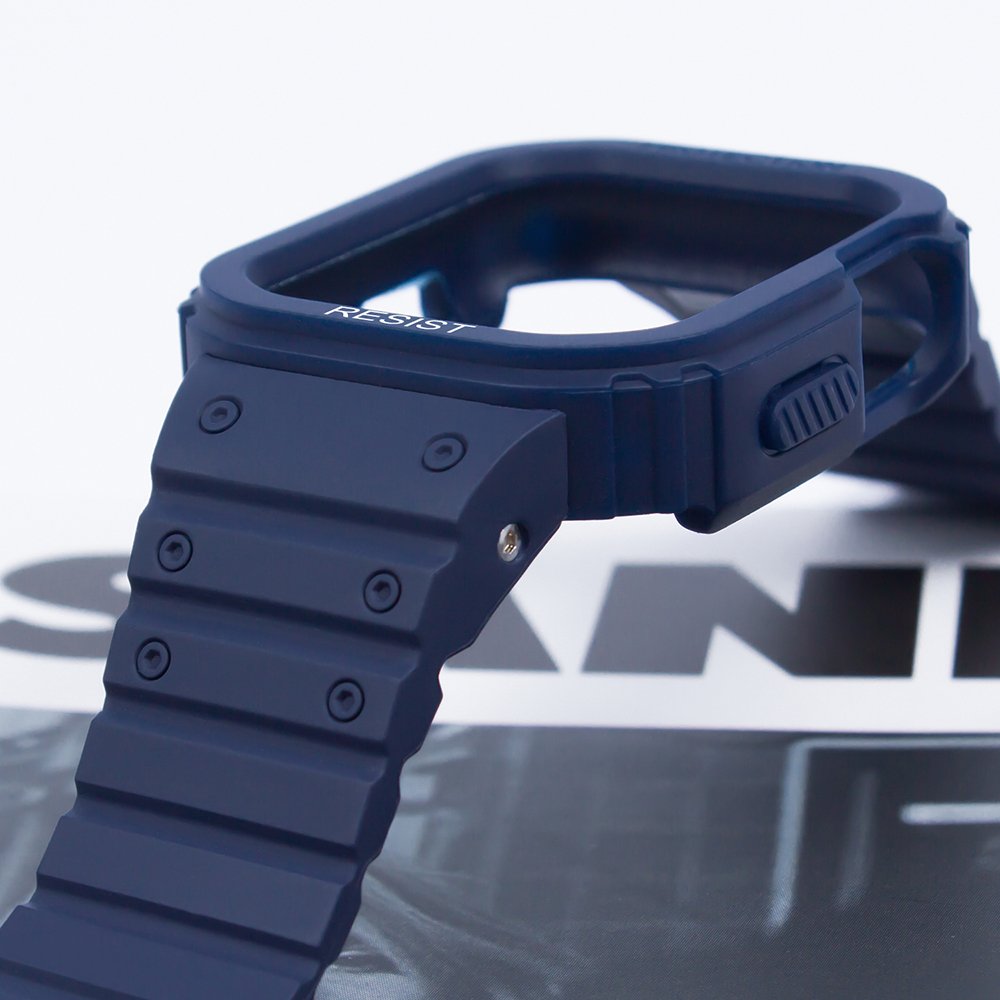 Apple Watch 38mm Uyumlu Kordon Kasa Koruyuculu Zırh Tasarım Ultra Koruma