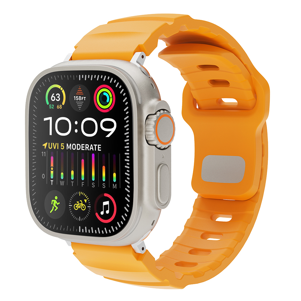 Apple Watch 40mm Uyumlu Kordon Delikli Soft Silikon Outdoor Spor Tasarım