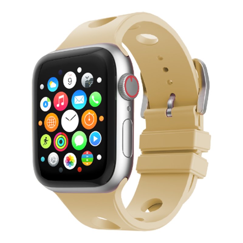 Apple Watch 40mm Uyumlu Kordon Delikli Tasarım Silikon