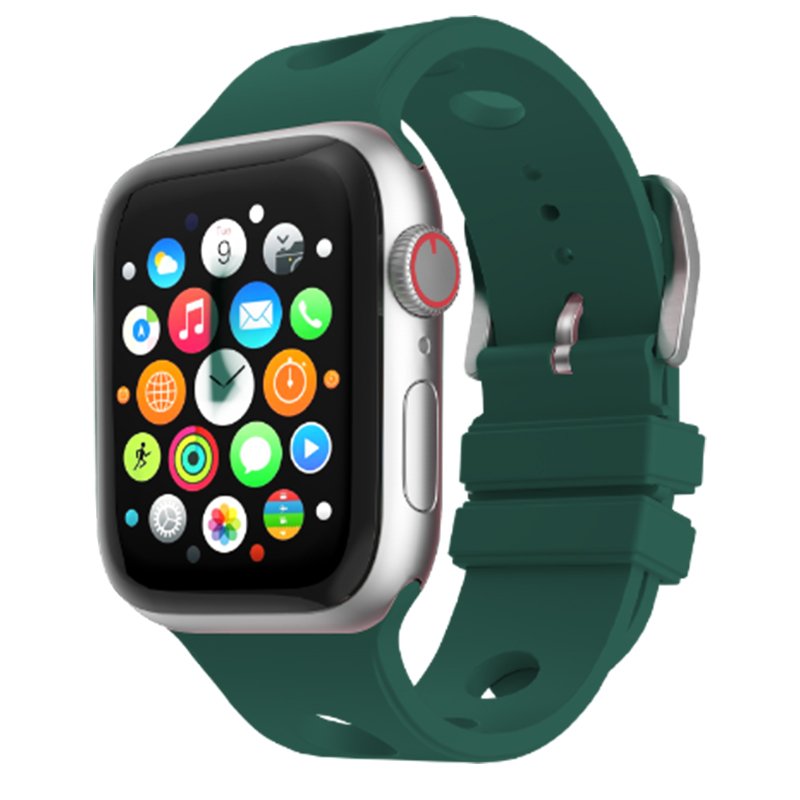 Apple Watch 42mm Uyumlu Kordon Delikli Tasarım Silikon