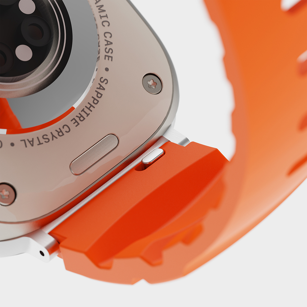 Apple Watch 44mm Uyumlu Kordon Delikli Soft Silikon Outdoor Spor Tasarım