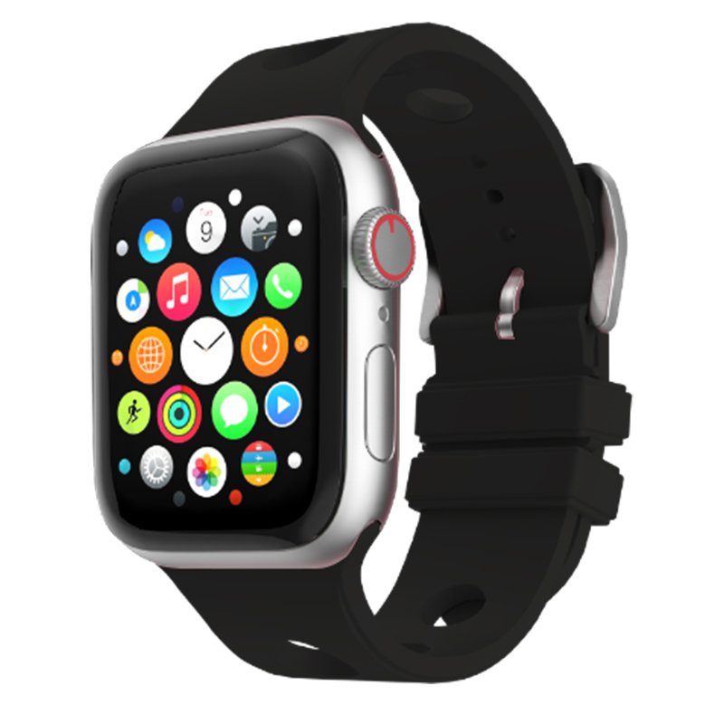 Apple Watch 7 41mm Uyumlu Kordon Delikli Tasarım Silikon