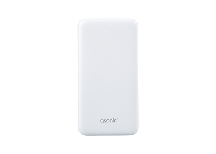 Asonic AS-P10 10000mAh 2*USB Output Powerbank Taşınabilir Pil Şarj Cihazı Beyaz