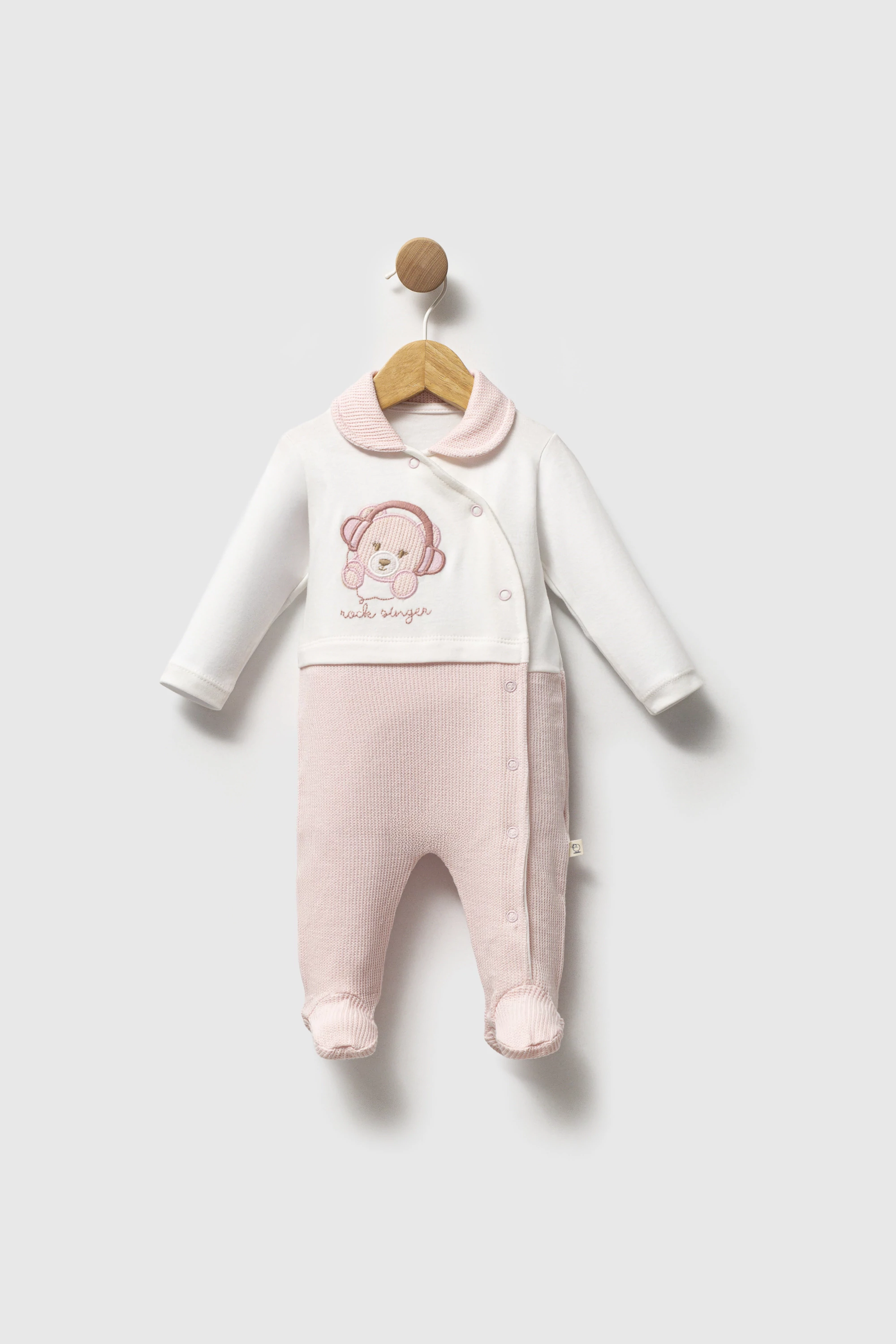 Bebelinna 2765  Penye Tulum 0-3 / 3-6 Ay Pembe