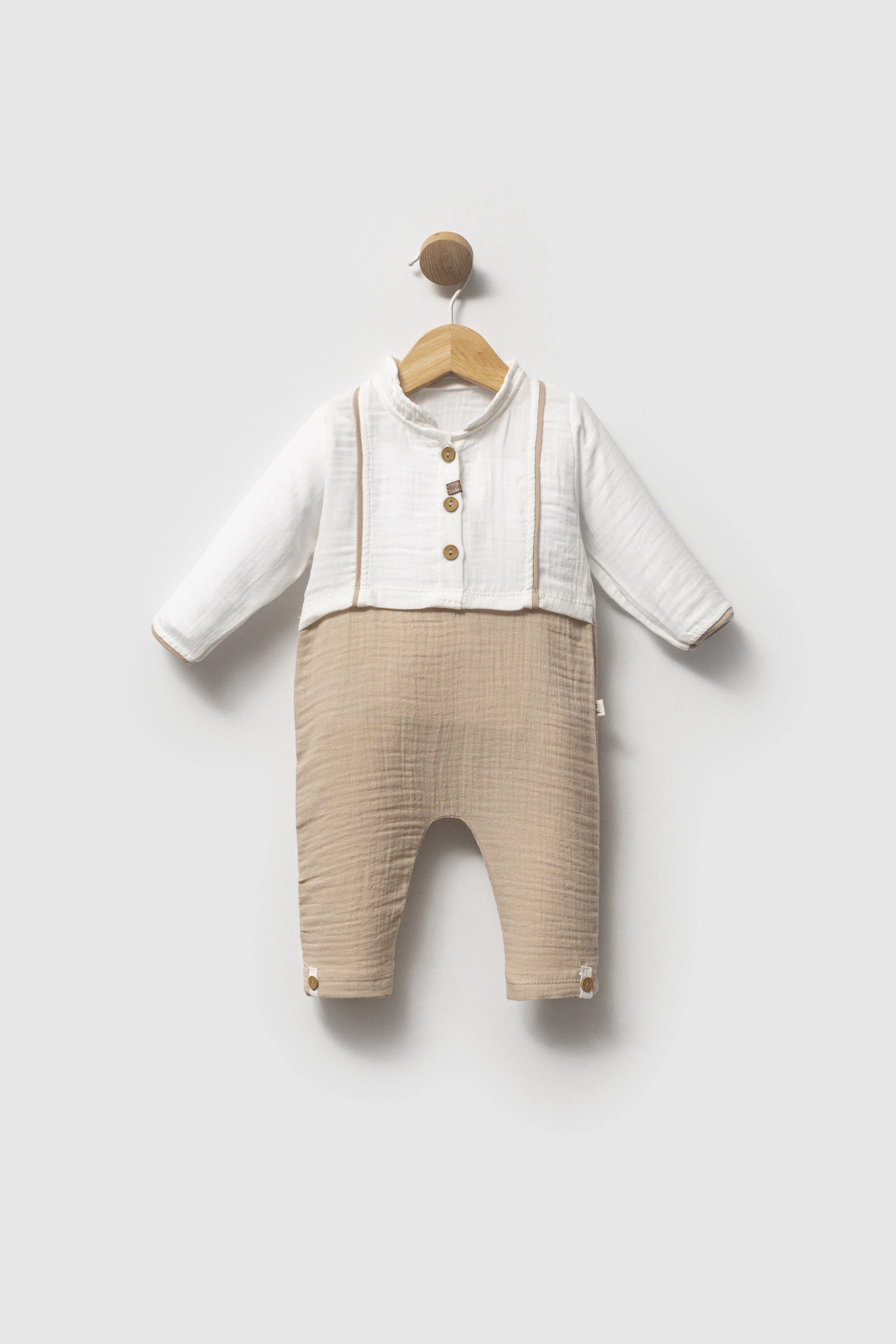 Bebelinna 2769  Muslin Tulum 0-3 / 3-6 Ay Kahve