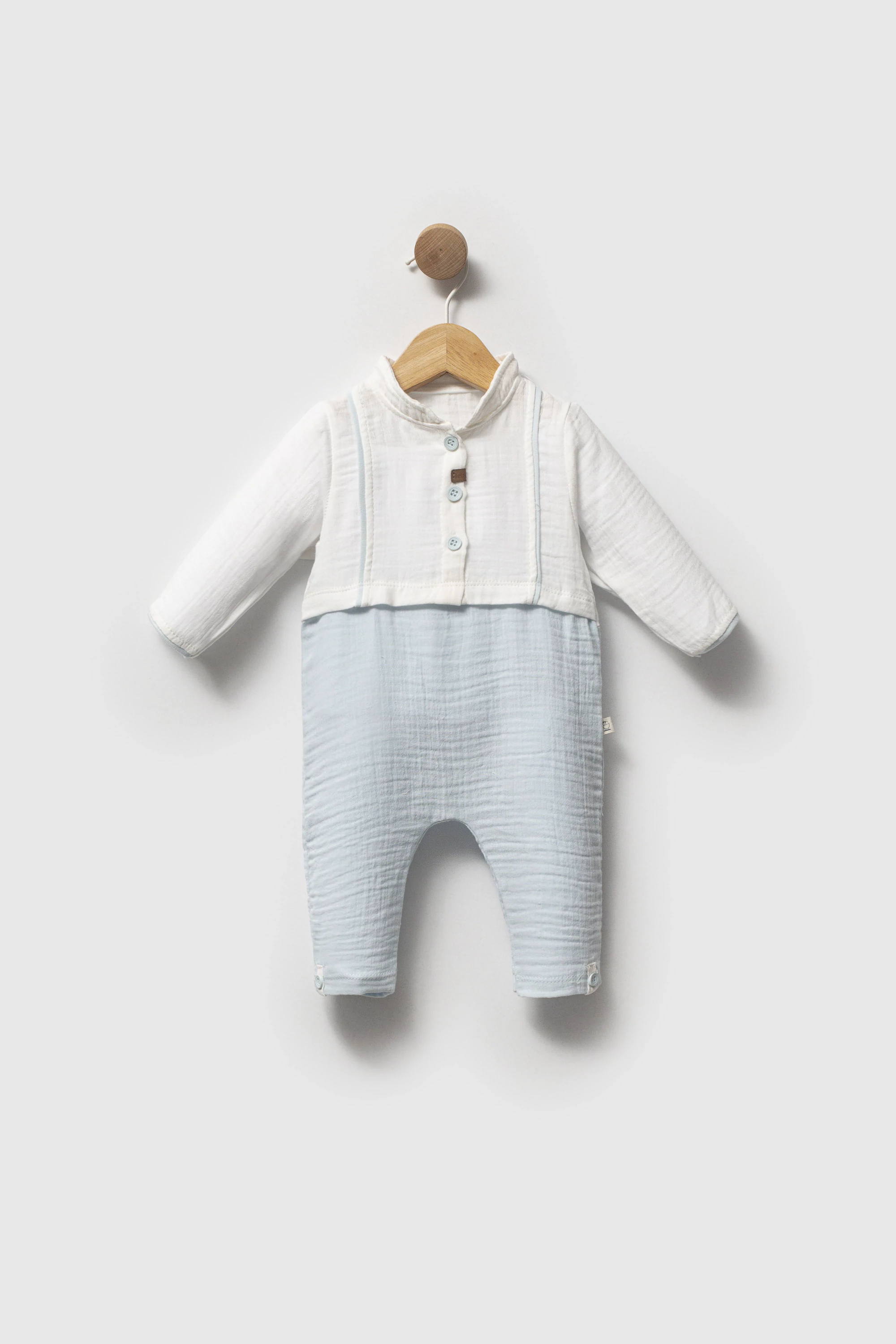 Bebelinna 2769  Muslin Tulum 0-3 / 3-6 Ay Mavi