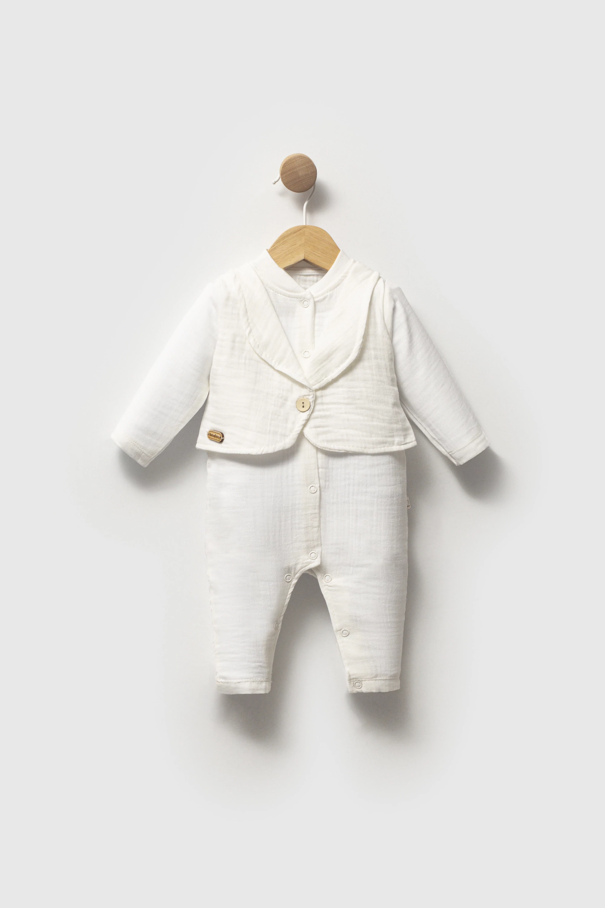 Bebelinna 2770  Muslin Tulum 0-3 / 3-6 Ay Krem