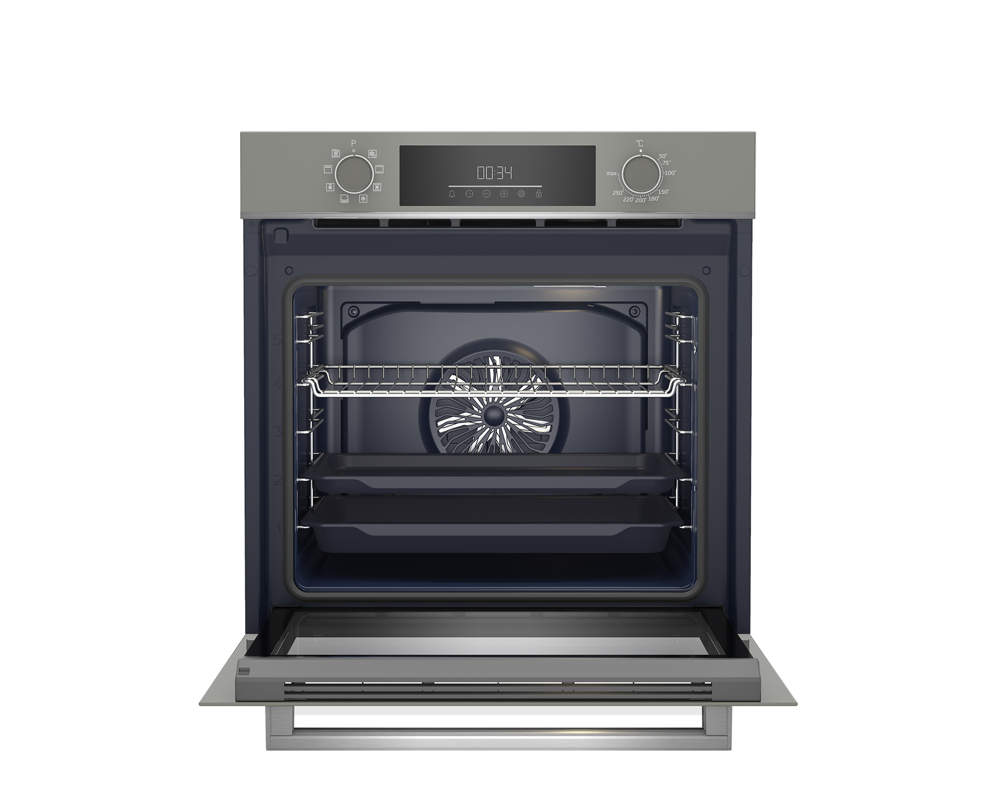 BEKO BFC 430 G 8 FONK CAM GRİ DJ SAAT FIRIN