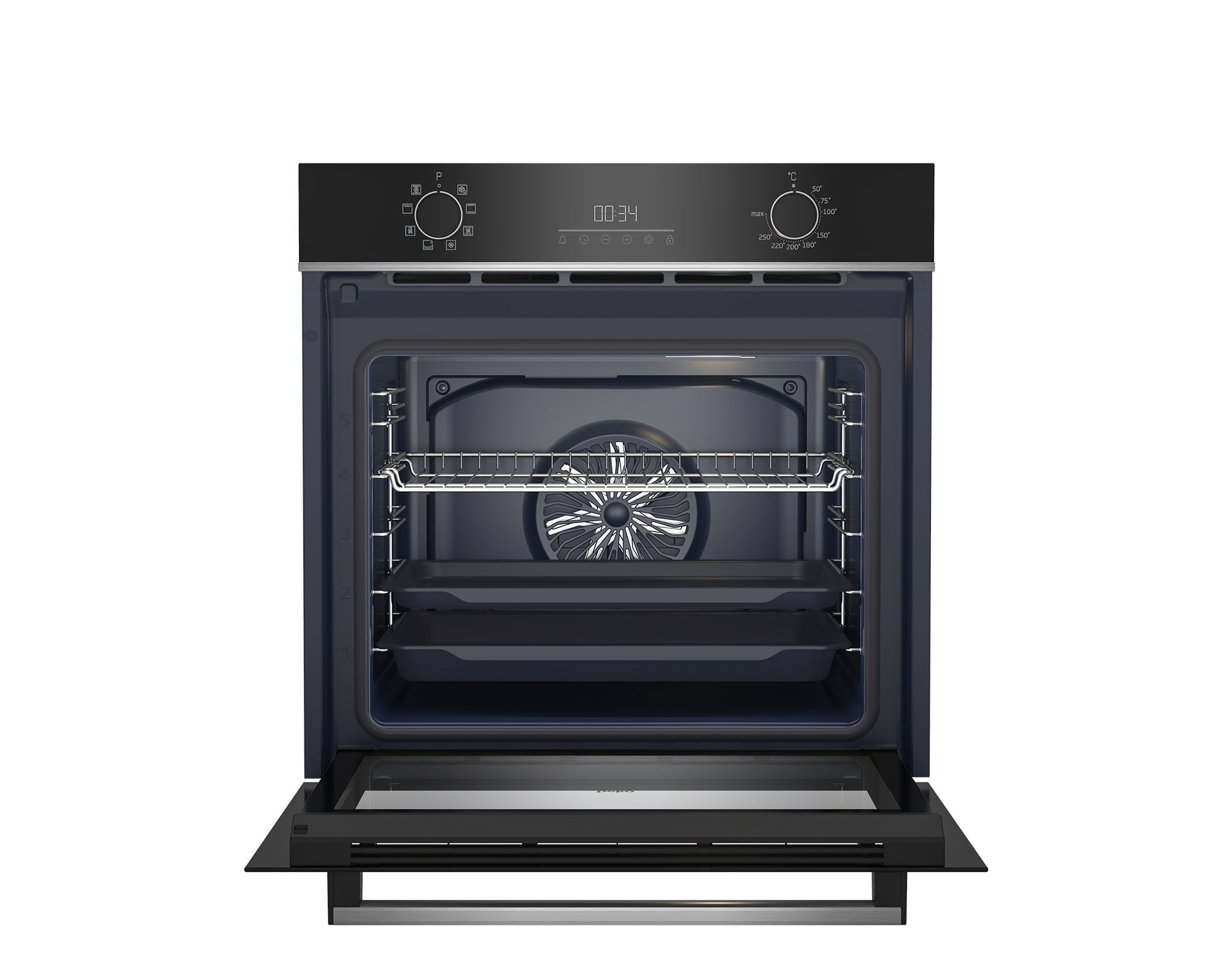 BEKO BFC 430 S 8 FONK CAM SİYAH DJ SAAT FIRIN