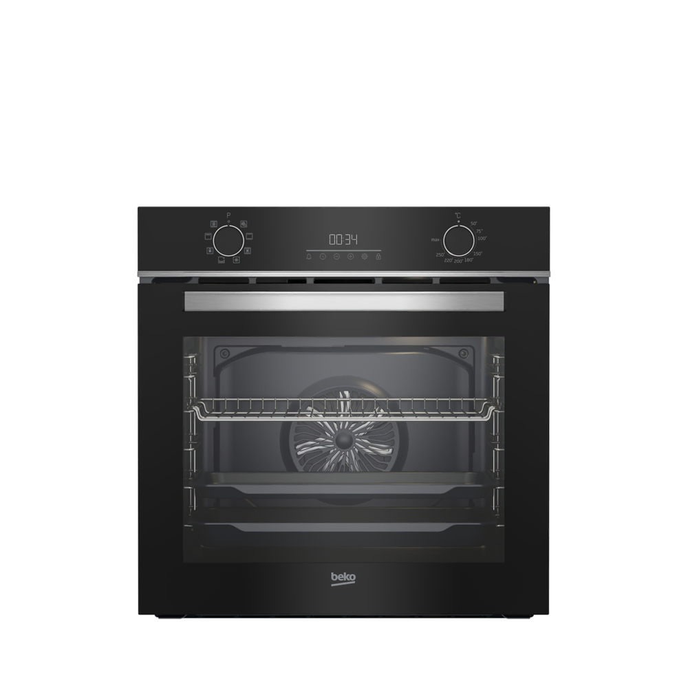 BEKO BFC 430 S 8 FONK CAM SİYAH DJ SAAT FIRIN
