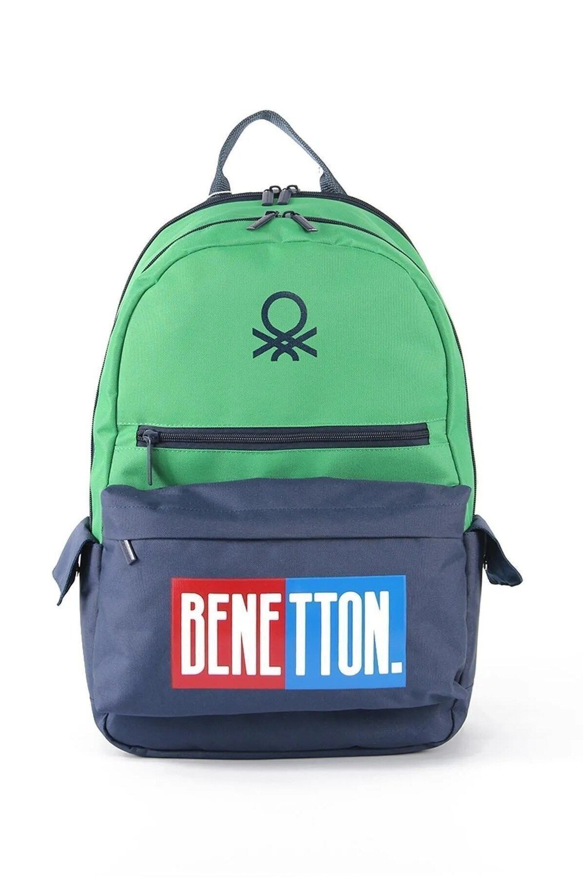 Benetton Çift Bölmeli Okul Sırt Çantası 03785-1