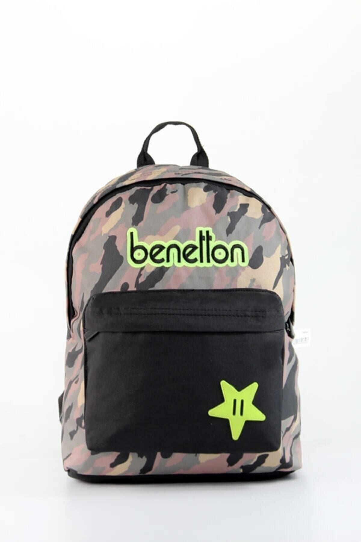 Benetton Kamufulaj Desenli Sırt Çantası-76064-2