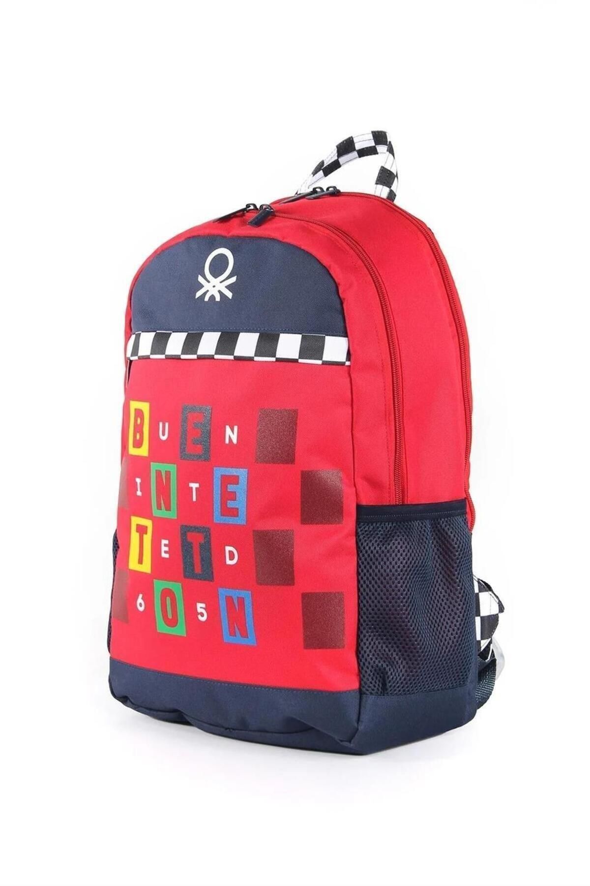 BENETTON OKUL ÇANTA 03766 KIRMIZI