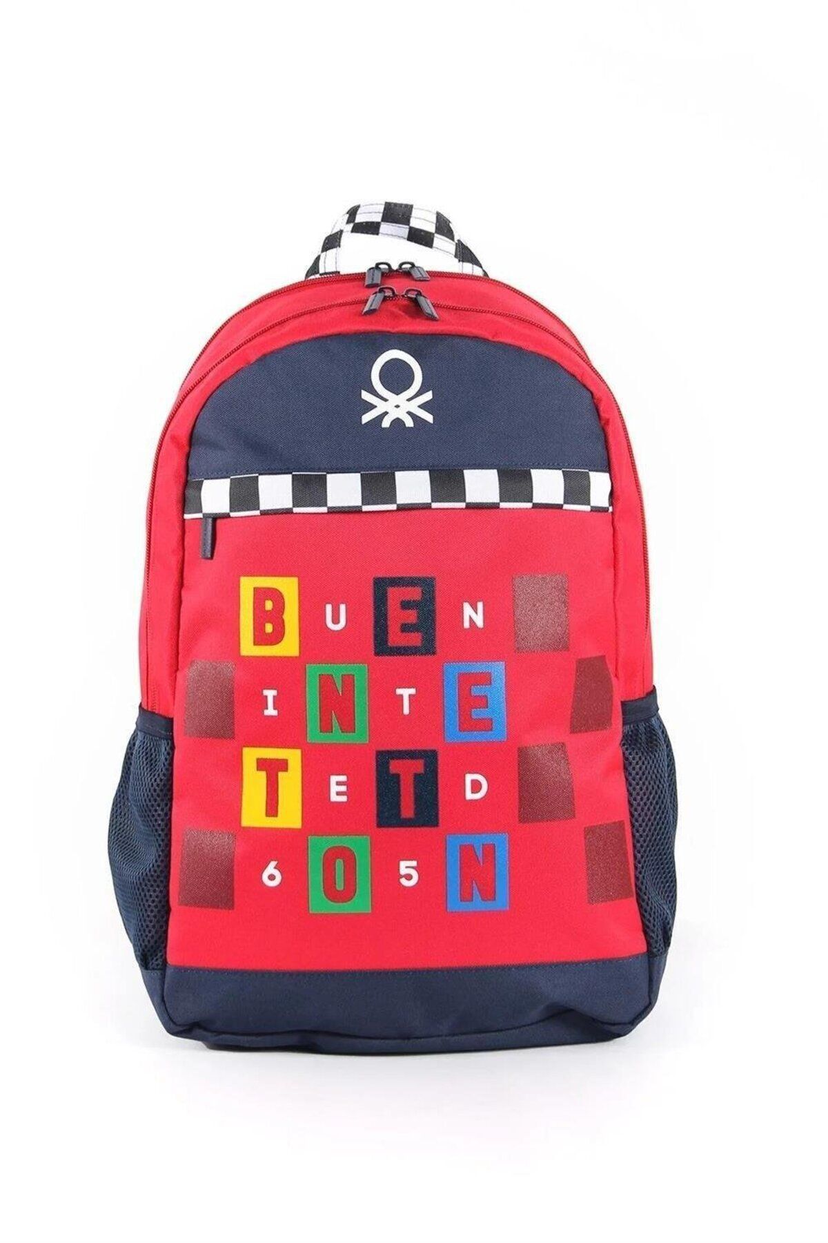 BENETTON OKUL ÇANTA 03766 KIRMIZI