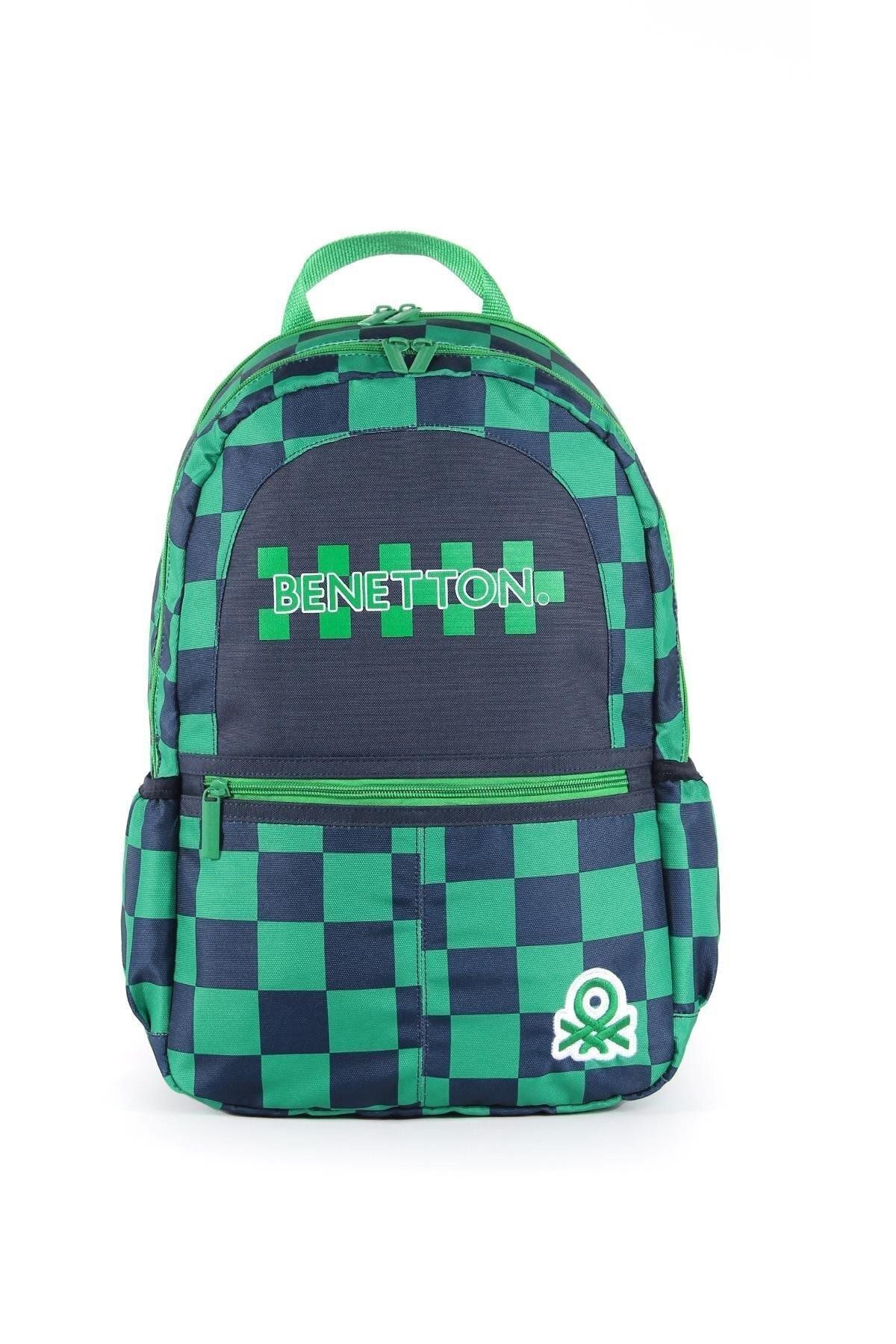 BENETTON OKUL ÇANTA 03773 YEŞİL-SİYAH