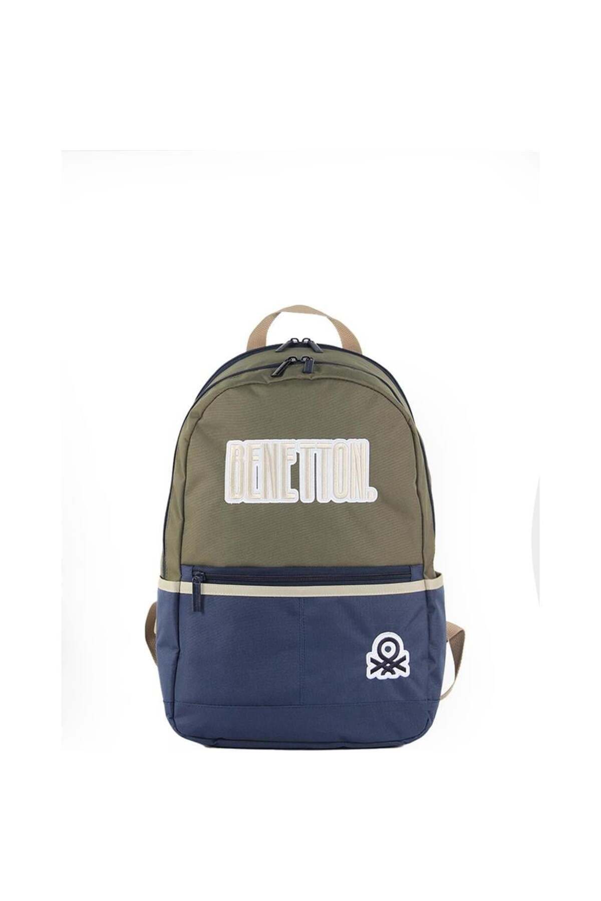 BENETTON OKUL ÇANTA 03859 HAKİ-LACİVERT