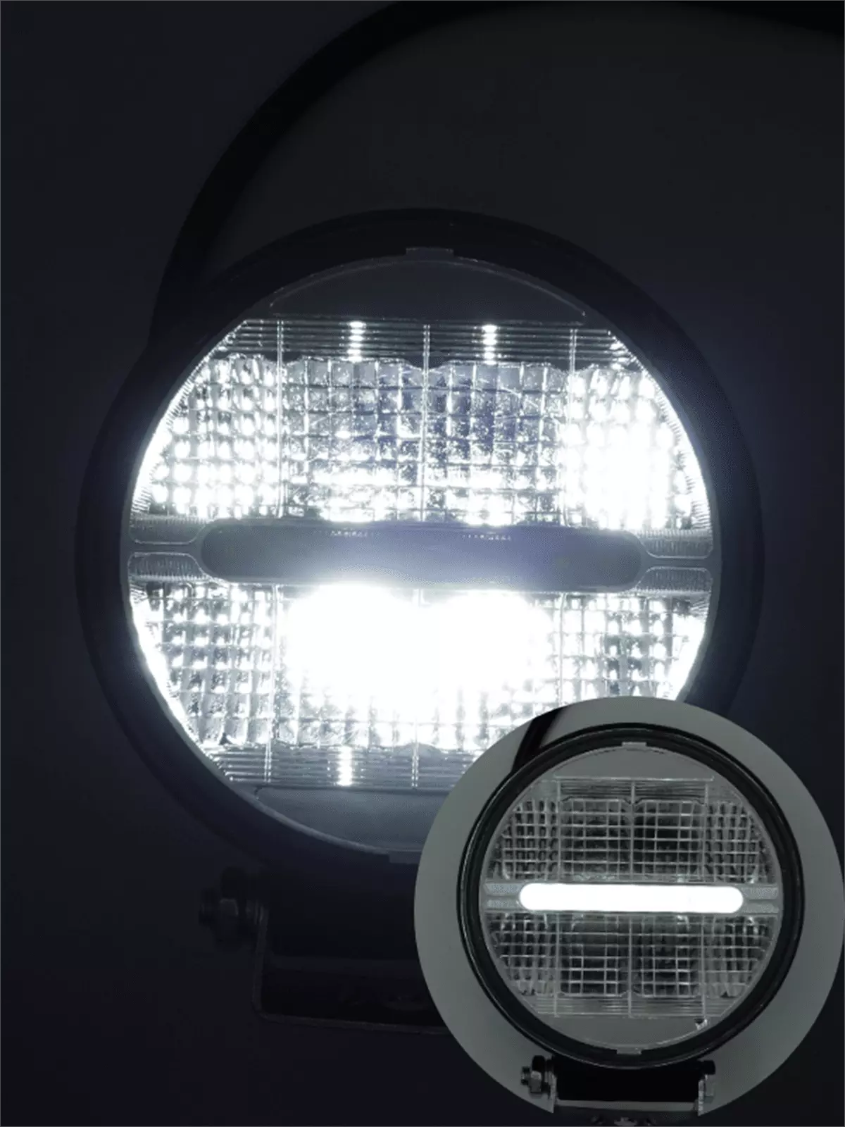 Beyaz Işık 24 Watt Siyah Yuvarlak Off Road 12/24v Çalışma Tekne Lambası