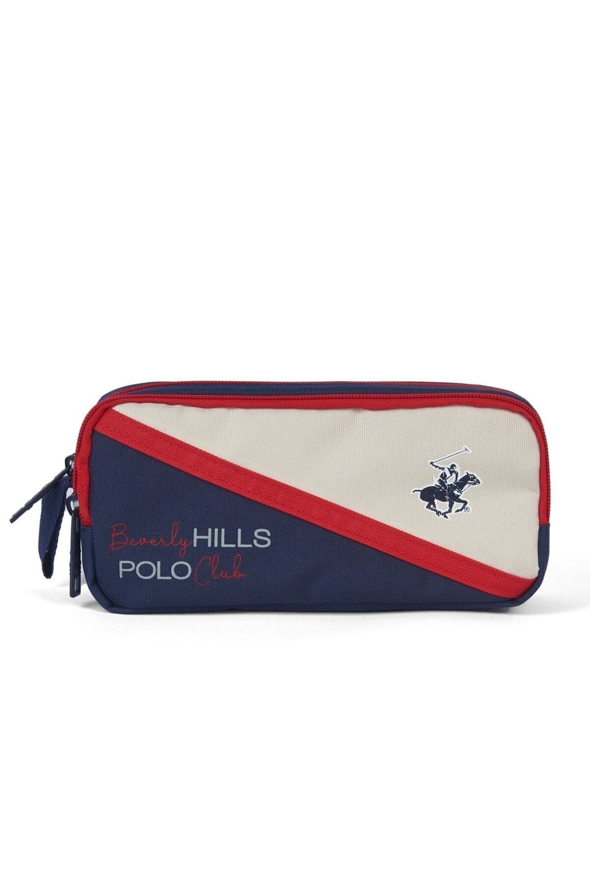 Bhpc75557 Lacivert Krem Unisex Çift Bölmeli Kalemlik Kalem Kutusu